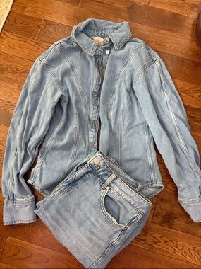 Light Wash Denim Jacket and Jeans Set